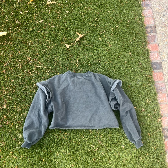 7 For All Mankind Ruffle Cropped Sweater - Picture 5 of 5